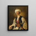 Retrato de un hombre en oriental - Johann Grund — cuadro enmarcado en la pared