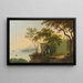 Isla de Saint-Pierre en el lago de Bienne - Johann Heinrich Bleuler — cuadro enmarcado en la pared
