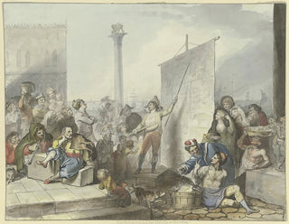 Johann Heinrich Ramberg - Bnkelsnger auf der Piazetta in Venedig.webp