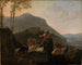 Bergers partant avec leur troupeau dans un paysage montagneux du sud - Johann Heinrich Roos — vista de la obra