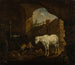 Children playing in a barn - Johann Heinrich Roos — artwork view