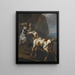 Indio domesticando un caballo - Johann Heinrich Roos — cuadro enmarcado en la pared
