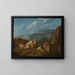 Paisaje de montaña italiano - Johann Heinrich Roos — cuadro enmarcado en la pared