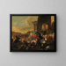 King John Sobieski of Poland at the Battle of Vienna - Johann Heinrich Roos — framed artwork on a wall