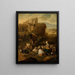 Pastoral scene on a background of ruins - Johann Heinrich Roos — framed artwork on a wall