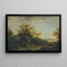 Paisaje con pescadores, pastores y ganado - Johann Heinrich West — cuadro enmarcado en la pared