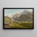 Kandersteg y el valle de Kander del norte - Johann Jakob Biedermann — cuadro enmarcado en la pared