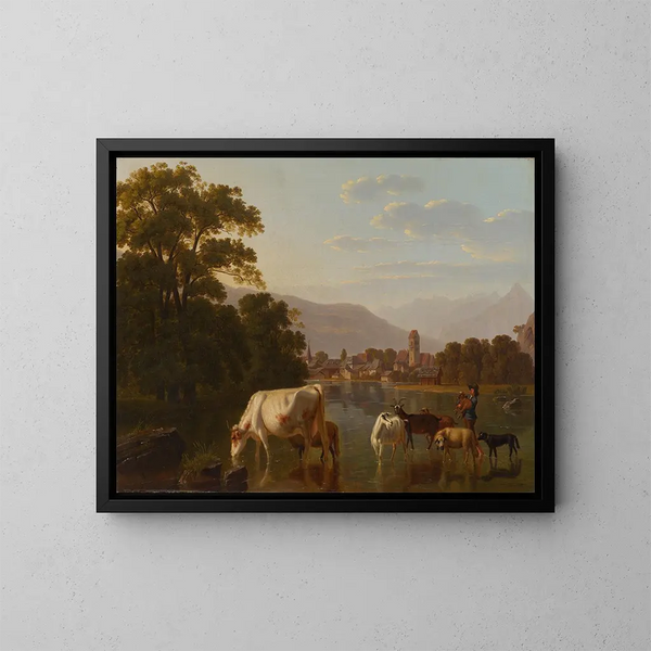 Bajo las aguas - Johann Jakob Biedermann — cuadro enmarcado en la pared