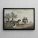 Two horsemen crossing a pasture - Johann Jakob Biedermann — framed artwork on a wall