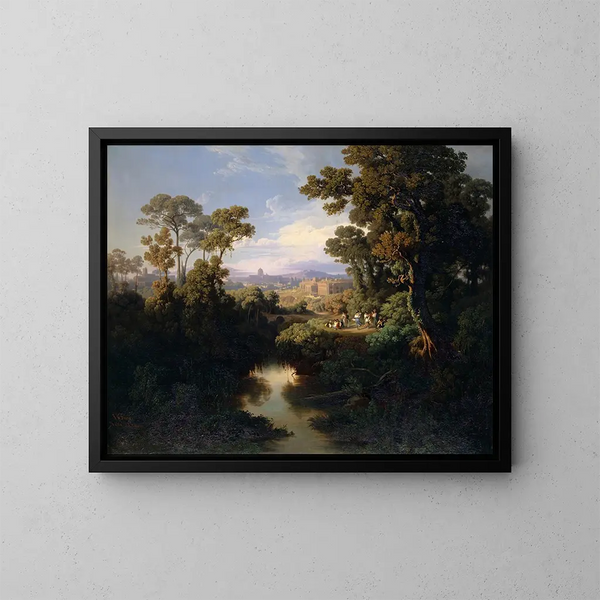 de los alrededores de Roma - Johann Jakob Frey — cuadro enmarcado en la pared