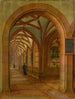 Vista del claustro de la catedral de Basilea - Johann Jakob Neustück — vista de la obra