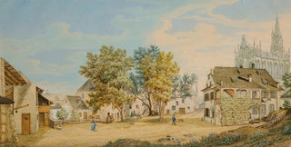 Johann Jakob Schneider - Hof des Maria Magdalenenklosters Reuerinnen in der Steinen in Basel.webp