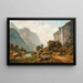 Vista de Lauterbrunnen y las cataratas de Staubbach, Suiza - Johann Joseph Jansen — cuadro enmarcado en la pared
