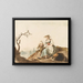 Bernese Peasant Painting near Fribourg - Johann Karl Müllner — framed artwork on a wall