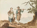 a Couple in costume by the lake of Murten - Johann Karl Müllner — artwork view