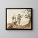 a Couple in costume by the lake of Murten - Johann Karl Müllner — framed artwork on a wall