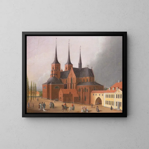 Catedral de Roskilde - Johann Karl Schultz — cuadro enmarcado en la pared