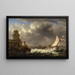 Rivage avec eaux agitées - Johann Kaspar Huber — cuadro enmarcado en la pared