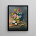 Still life with a bouquet of flowers - Johann Knapp — framed artwork on a wall