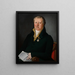Retrato de un caballero con chaleco amarillo - Johann Lederer — cuadro enmarcado en la pared