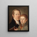 Autorretrato con su hijo - Johann Lederer — cuadro enmarcado en la pared