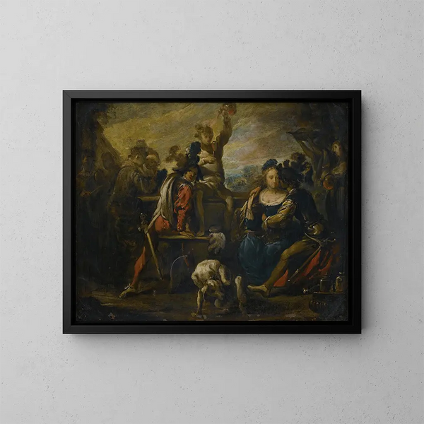 El hijo pródigo - Johann Liss — cuadro enmarcado en la pared