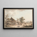 Casa campesina en Seeland - Johann Ludwig Aberli — cuadro enmarcado en la pared