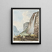 Waterfall called Staubbach in the Lauterbrunnen Valley - Johann Ludwig Aberli — framed artwork on a wall