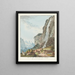Waterfall called Staubbach in the Lauterbrunnen Valley - Johann Ludwig Aberli — framed artwork on a wall