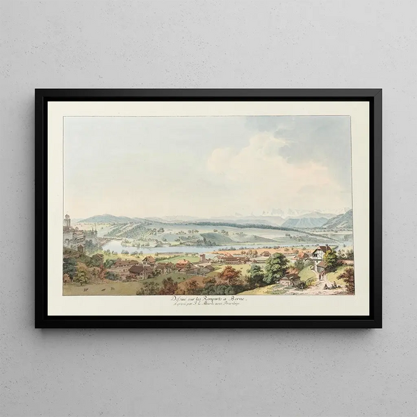 Johann Ludwig Aberli - Dessin sur les Remparts a Berne.webp