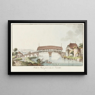 Johann Ludwig Aberli - Pont de Thiele prs du Lac de Neuchatel.webp