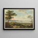 Vista de Cerlier y del lago de Bienne - Johann Ludwig Aberli — cuadro enmarcado en la pared
