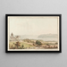 Vista de Vufflens-le-Château - Johann Ludwig Aberli — cuadro enmarcado en la pared