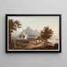 Vista de Bornhofen desde las ruinas de Liebenstein y Sternberg o los dos hermanos - Johann Ludwig Bleuler — cuadro enmarcado en la pared