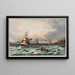 Vista de la ciudad de Róterdam - Johann Ludwig Bleuler — cuadro enmarcado en la pared