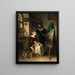 La famille du peintre dans son atelier - Johann Matthias Ranftl — framed artwork on a wall