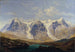 Wetterhorn, Mettenberg et Eiger avec les glaciers de Grindelwald entre les deux - Johann Michael Sattler — artwork view