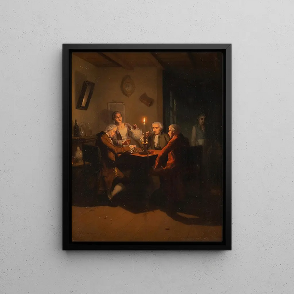 Johann Mongels Culverhouse - Game of chess at candle light.webp