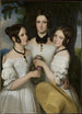 Portrait of three girls - Johann Nepomuk Nestroy — artwork view
