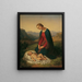 María adorando al Niño - Johann Nepomuk Ender — cuadro enmarcado en la pared