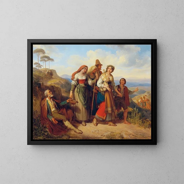 Peregrinos romanos - Johann Nepomuk Ender — cuadro enmarcado en la pared