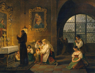 Johann Nepomuk Schdlberger - Das Innere einer italienischen Kirche.webp