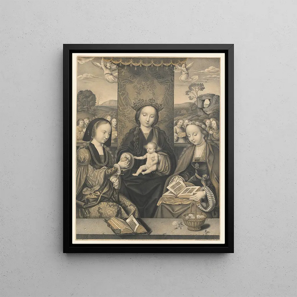 Johann Nepomuk Strixner - Mary with child and two female saints.webp