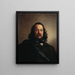retrato de Ferdinand Freiligrath - Johann Peter Hasenclever — cuadro enmarcado en la pared