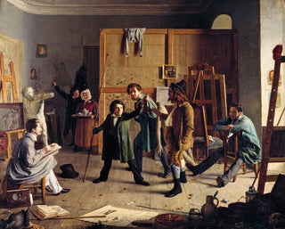Johann Peter Hasenclever - Studio Scene.webp