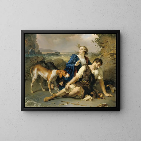 Arindal y Daura - Johann Peter Krafft — cuadro enmarcado en la pared