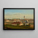 Vista del canal del Danubio hacia Leopoldstadt - Johann Peter Krafft — cuadro enmarcado en la pared