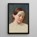 Head of a young girl with brown hair study for Rüdiger and Angélica - Johann Peter Krafft — framed artwork on a wall