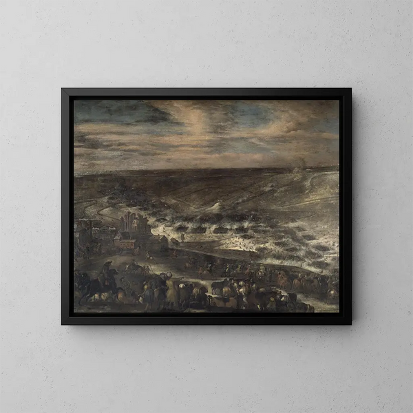 La batalla de Lund - Johann Philip Lemke — cuadro enmarcado en la pared