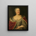 Retrato de Marie-Louise de Hesse-Cassel, conocida como MaaikeMeu, viuda del estadista de Frisia Jean-Guillaume Friso, príncipe de Orange-Nassau - Johann Philipp Behr — cuadro enmarcado en la pared